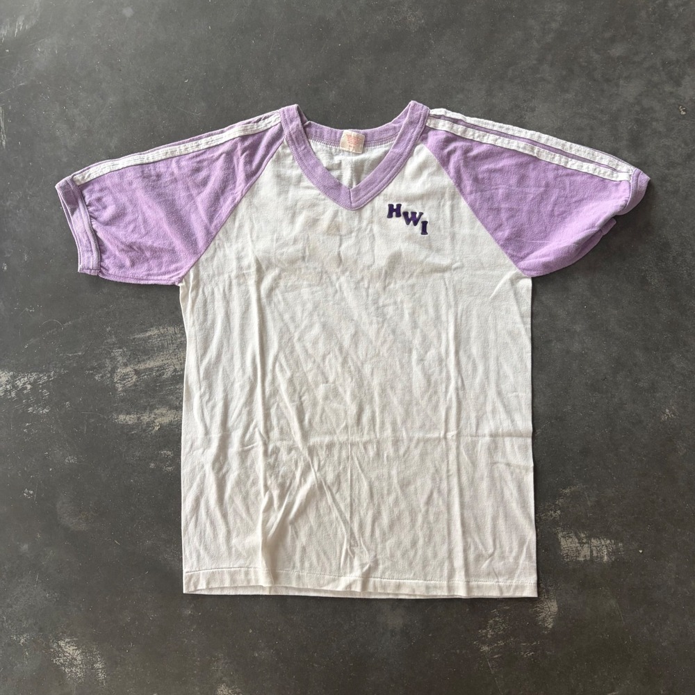 Vintage Endless Summer Raglan T-Shirt Purple White Jenny HWI Size Medium